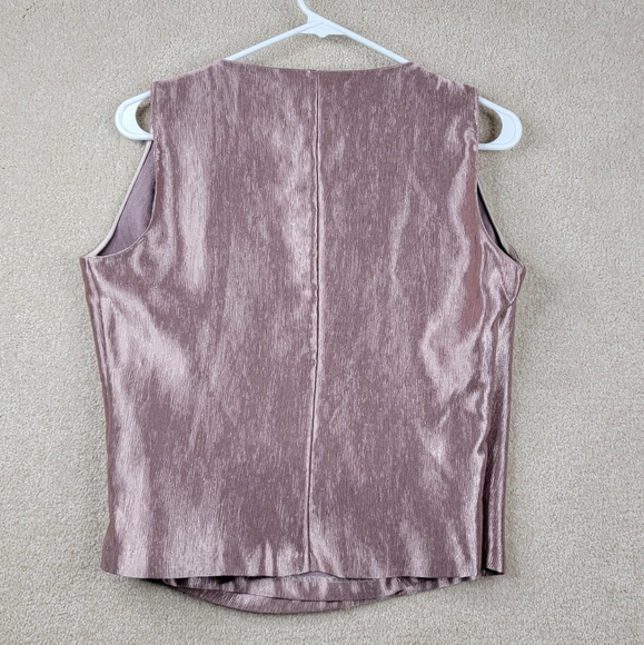 Zara Basic Collection Rose Metallic Sleeveless Top Size M - Picture 9 of 9